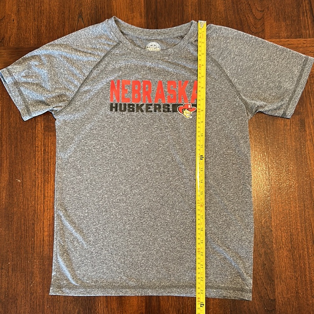 Nebraska Huskers football Dry fit short sleeve t-shirt, Kids L (12/14) - Picture 5 of 5